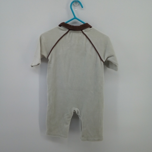 Janie and Jack Layette Soft Onesie Snap Puppy Long Sleeve Pants Cotton 0 to 3 Mo - Picture 4 of 5